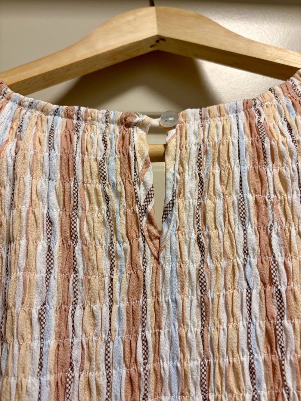 Baltic Born Willow Smocked Maxi Dress 1XL Striped Flutter Sleeve Tiered Boho - Picture 11 of 13